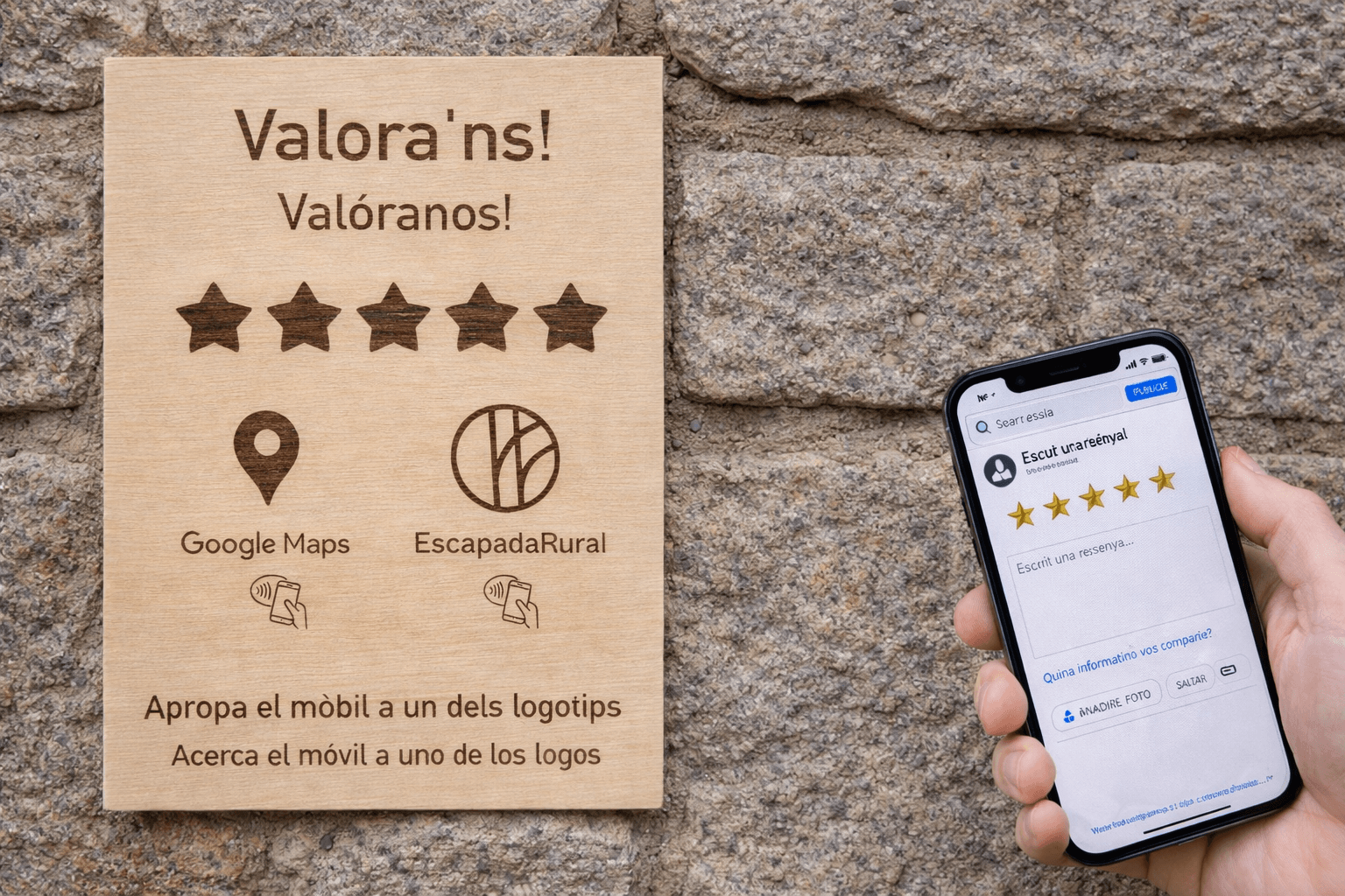 Demostració del Cartell de ressenyes NFC